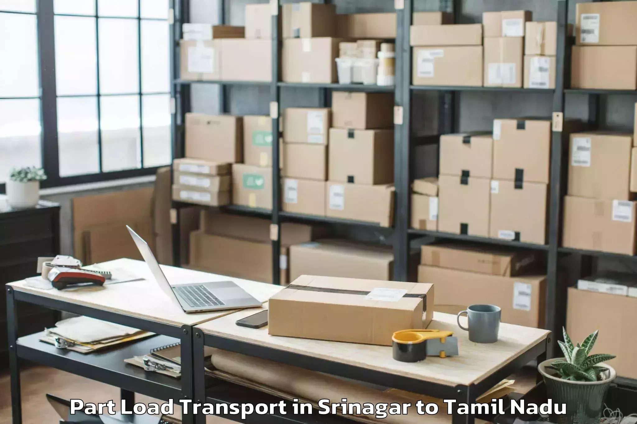 Affordable Srinagar to Chennai Aero Park Part Load Transport